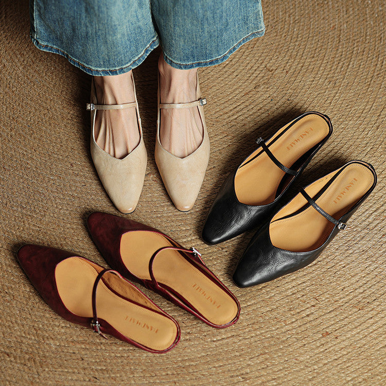 Orella | Mules en Cuir Véritable