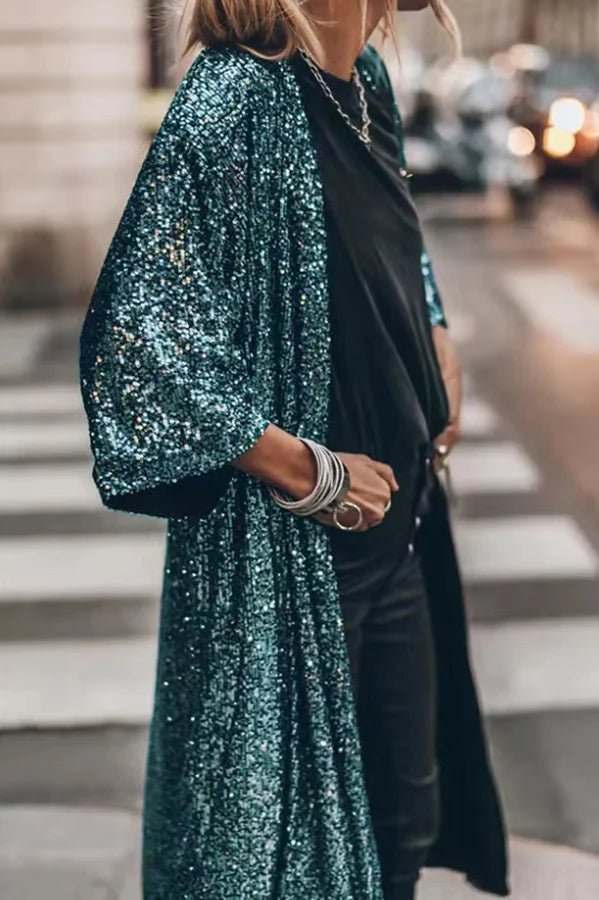 Cardigan Décontracté à Paillettes pour Femmes - Vela Vici 🇫🇷