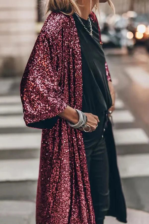 Cardigan Décontracté à Paillettes pour Femmes - Vela Vici 🇫🇷
