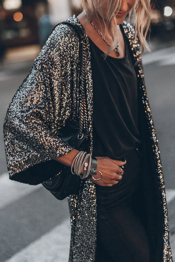 Cardigan Décontracté à Paillettes pour Femmes - Vela Vici 🇫🇷