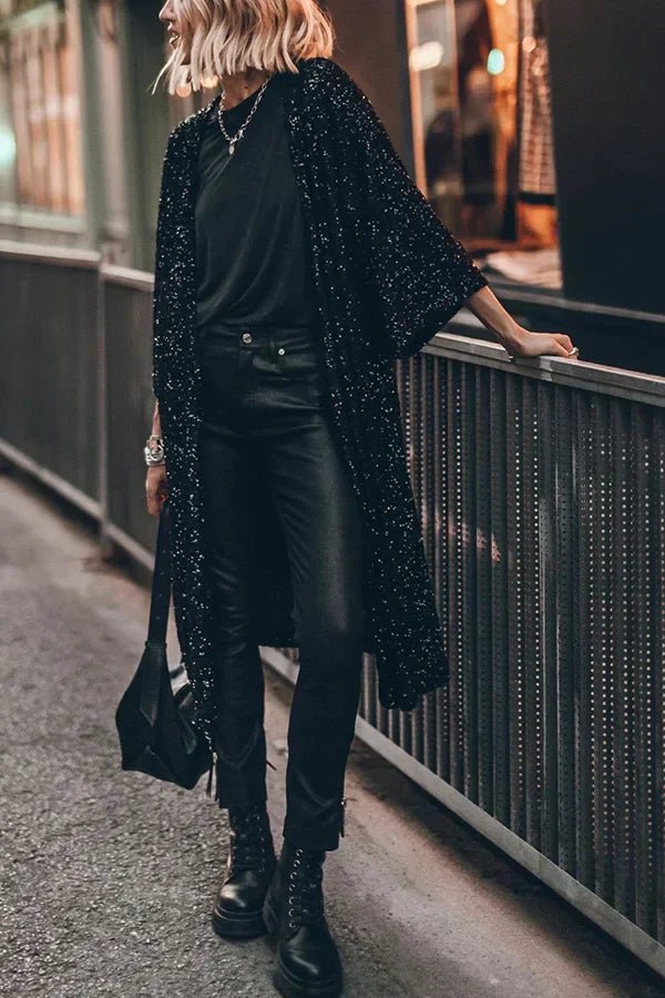 Cardigan Décontracté à Paillettes pour Femmes - Vela Vici 🇫🇷