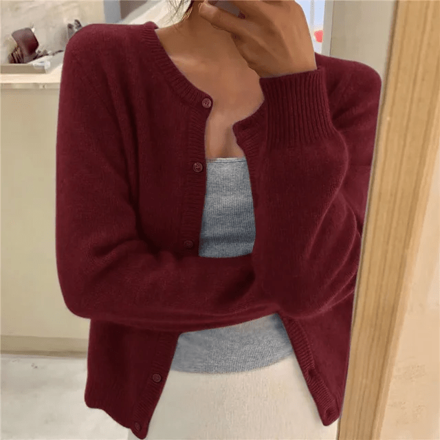 Cardigan Long à Manches Longues pour Femmes - Style Décontracté avec Boutons - Vela Vici 🇫🇷