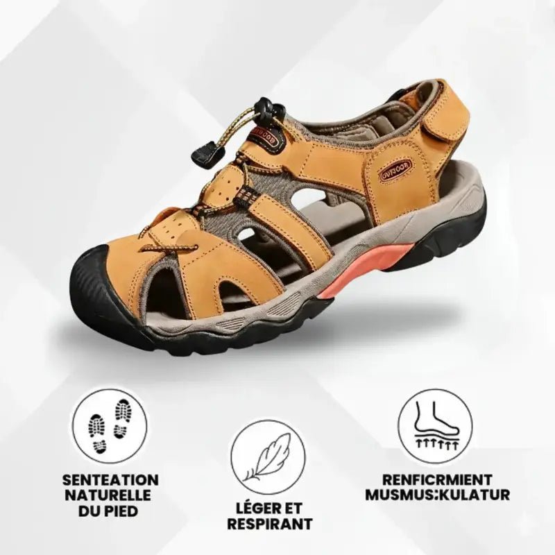 Gladiator | Sandale Pour Hommes En Cuir Véritable - Vela Vici 🇫🇷