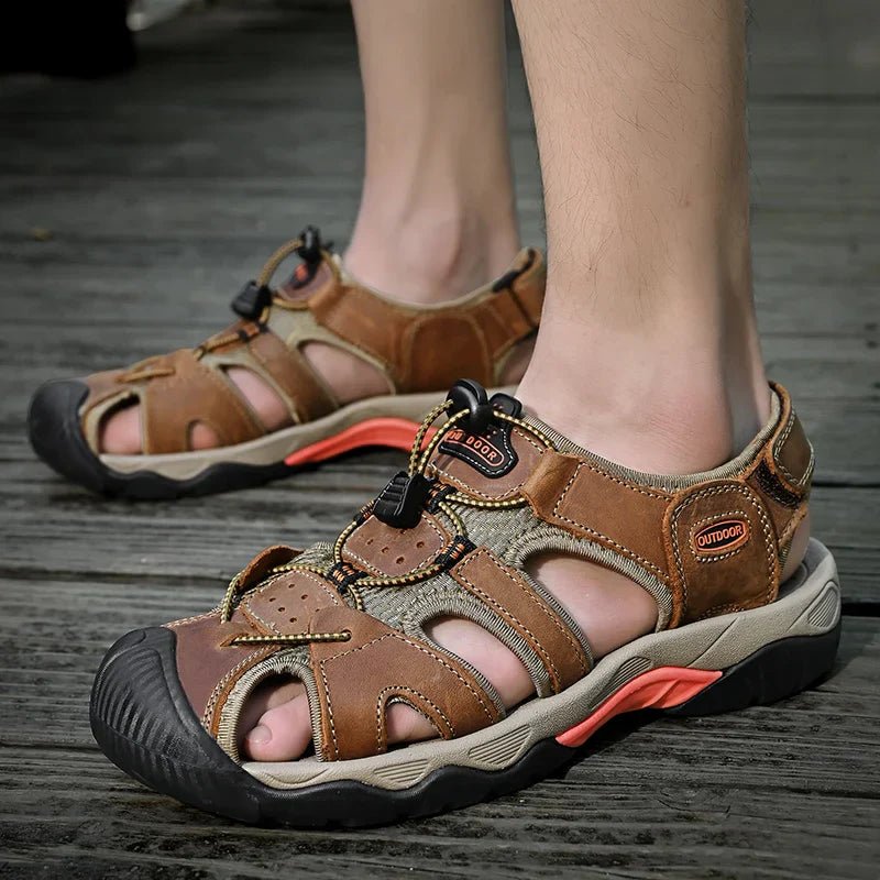 Gladiator | Sandale Pour Hommes En Cuir Véritable - Vela Vici 🇫🇷