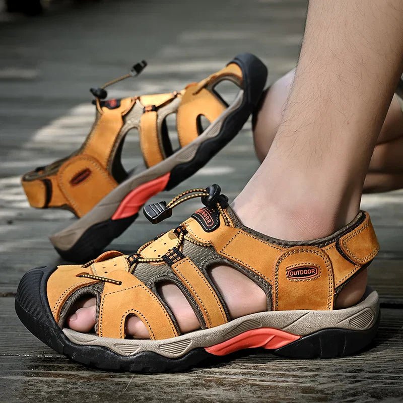 Gladiator | Sandale Pour Hommes En Cuir Véritable - Vela Vici 🇫🇷