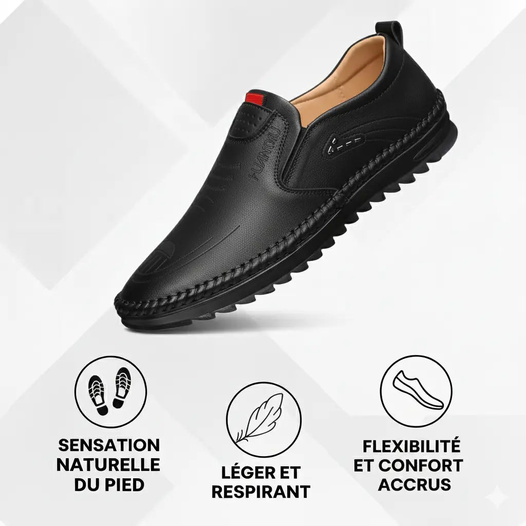 Mocassins à Enfiler en Cuir pour Hommes | Lorvix - Vela Vici 🇫🇷