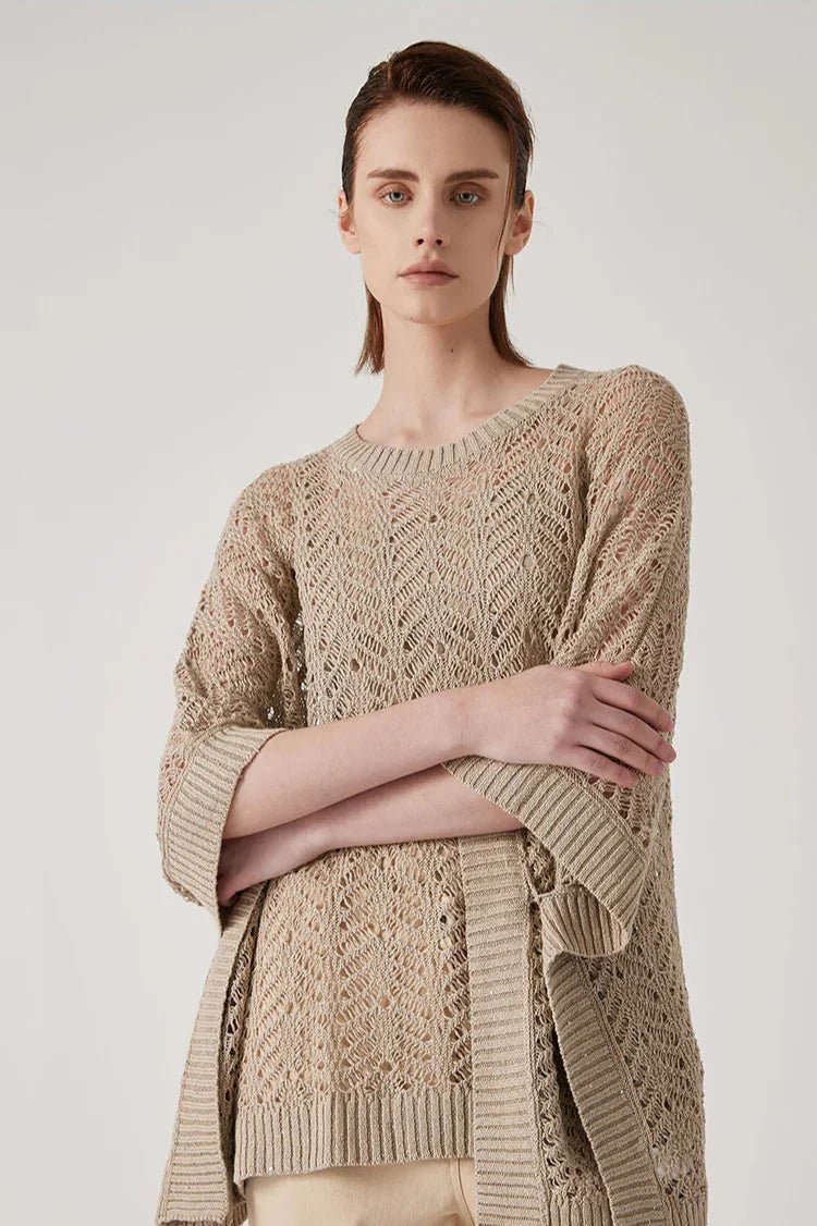 Pull Drapé au Crochet pour Femmes - Vela Vici 🇫🇷