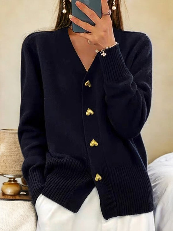 Cardigan Chic à Col en V pour Femmes - Vela Vici 🇫🇷