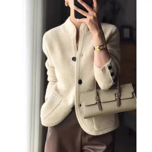 Cardigan en Laine avec Col Montant pour Femmes - Vela Vici 🇫🇷