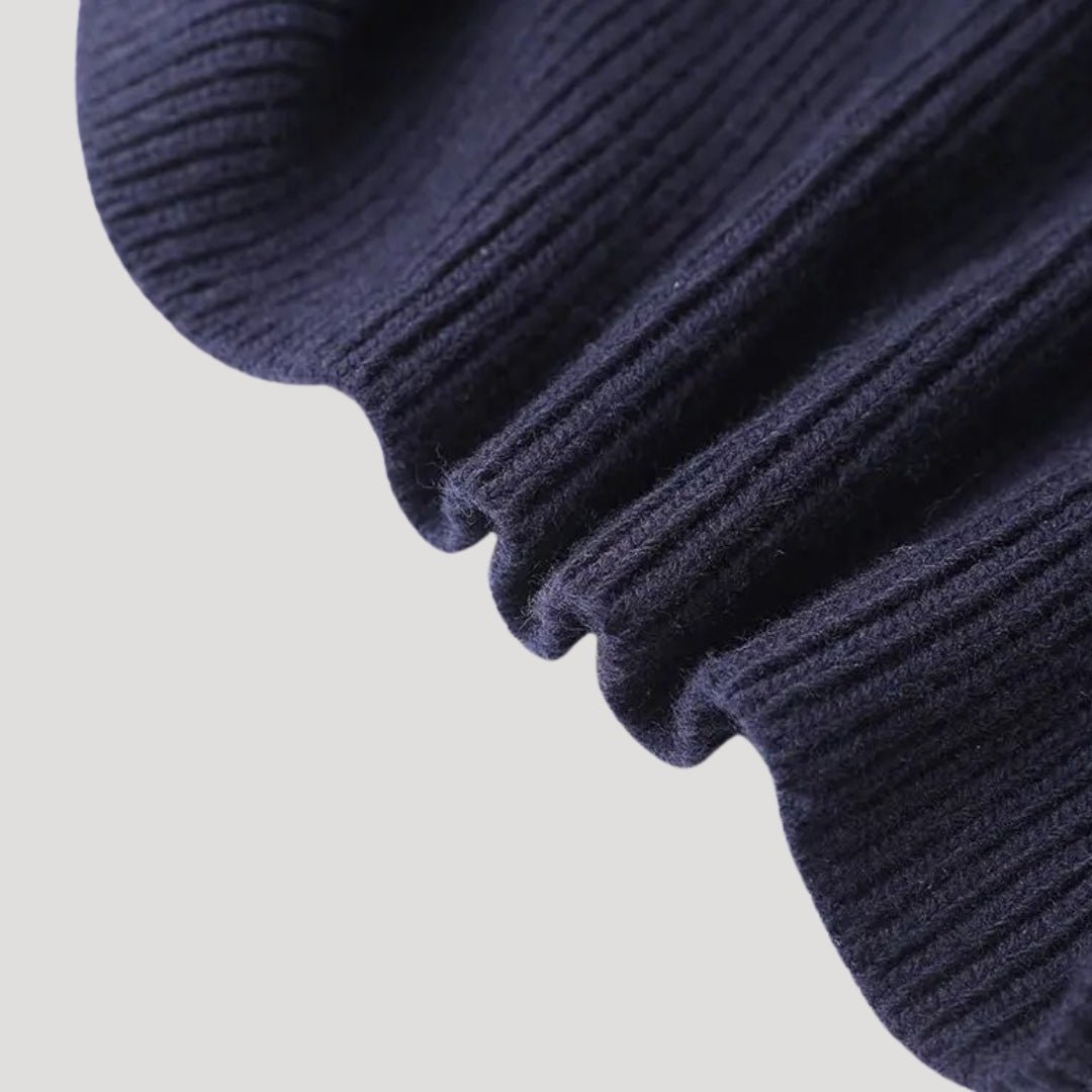 Cardigan en Tricot Marine avec Col en Jean pour Femmes - Vela Vici 🇫🇷