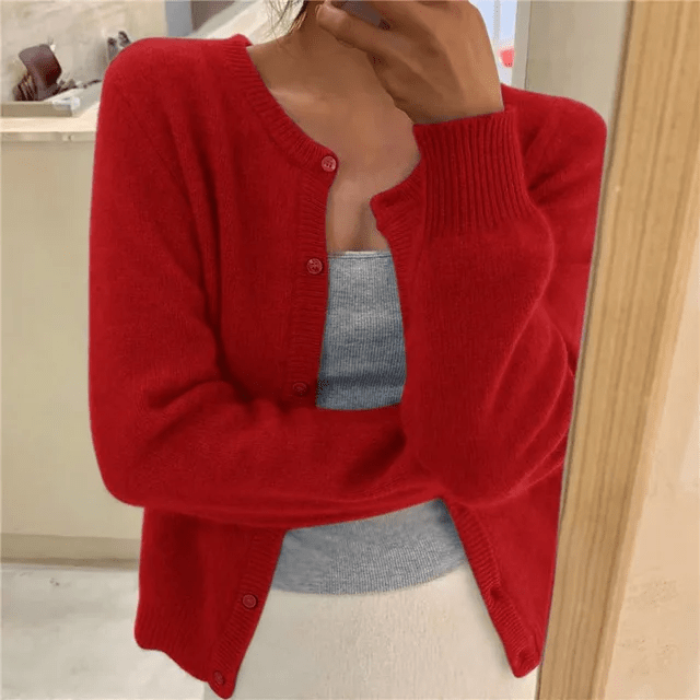 Cardigan Long à Manches Longues pour Femmes - Style Décontracté avec Boutons - Vela Vici 🇫🇷