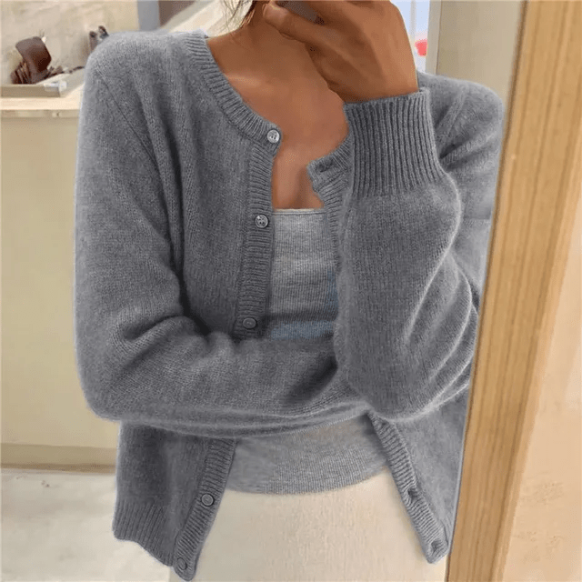 Cardigan Long à Manches Longues pour Femmes - Style Décontracté avec Boutons - Vela Vici 🇫🇷