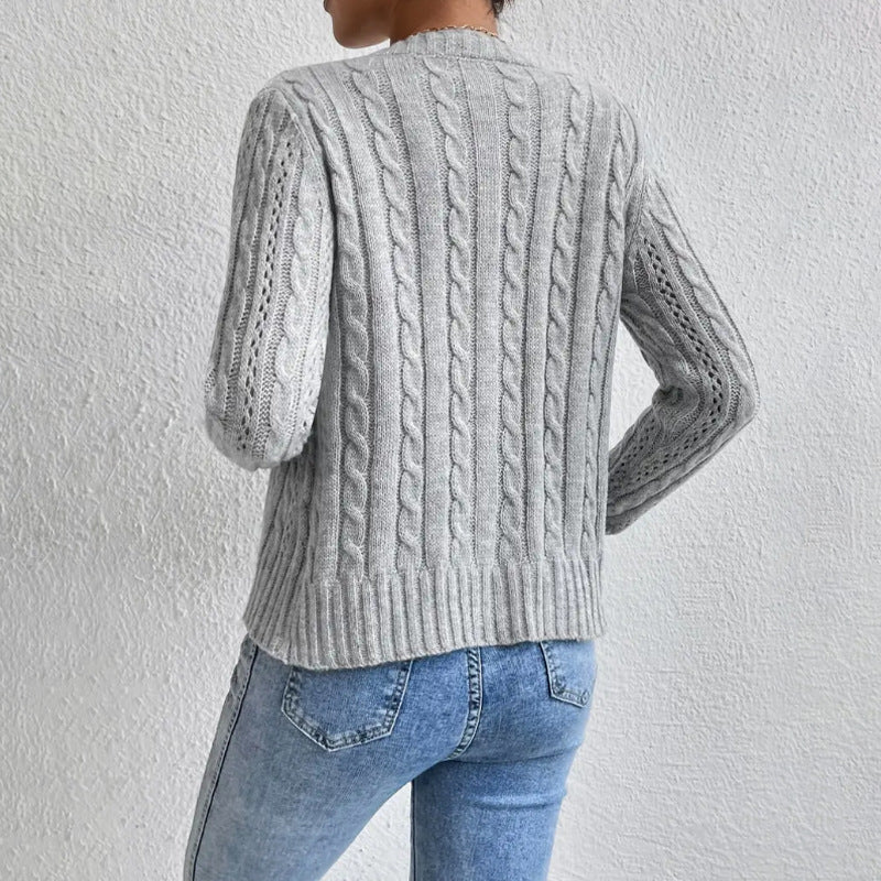 Chaud Cardigan en Tricot à Câbles pour Femmes - Vela Vici 🇫🇷