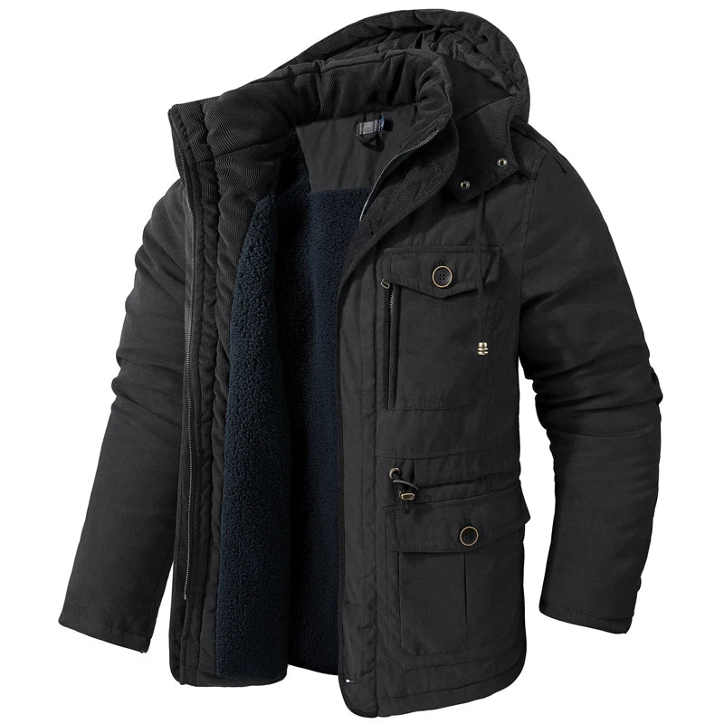Frosty | Veste Tactique avec Capuche, Doublure en Fleece et Poches - Vela Vici 🇫🇷