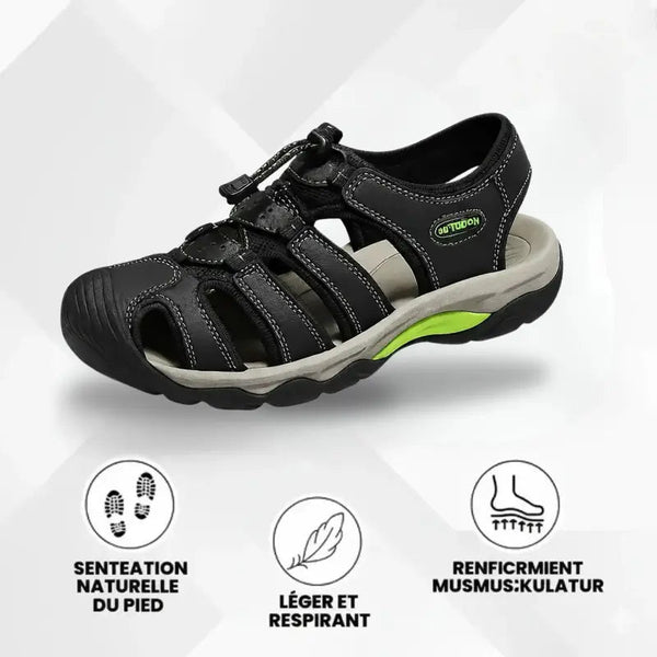 Gladiator | Sandale Pour Hommes En Cuir Véritable - Vela Vici 🇫🇷