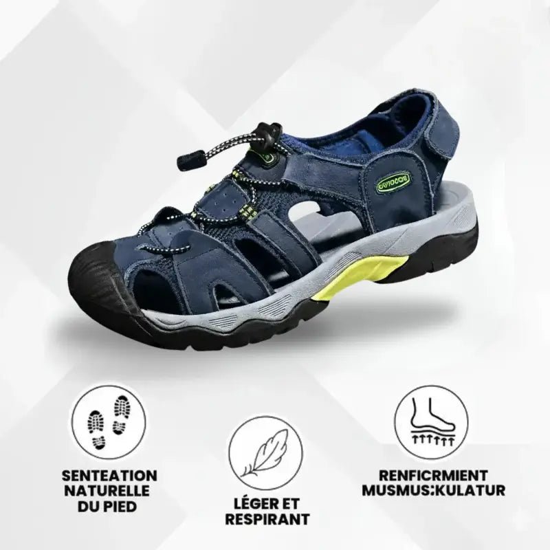 Gladiator | Sandale Pour Hommes En Cuir Véritable - Vela Vici 🇫🇷