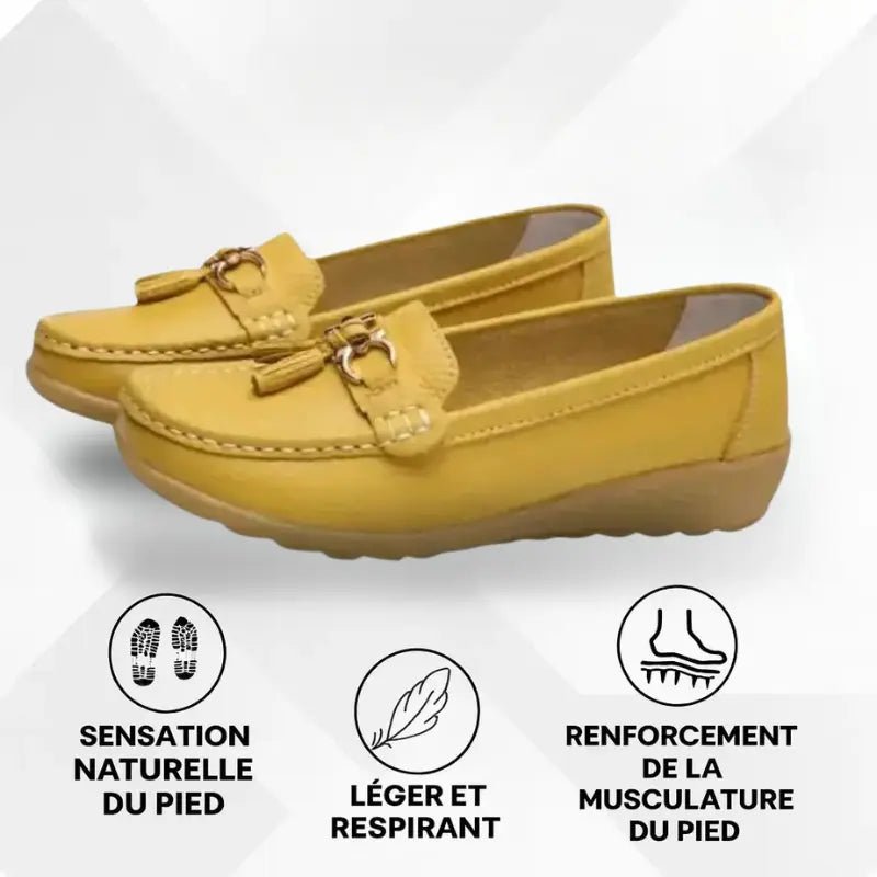 Mocassin pour Femme Orthopédique en Cuir | Veloura - Vela Vici 🇫🇷