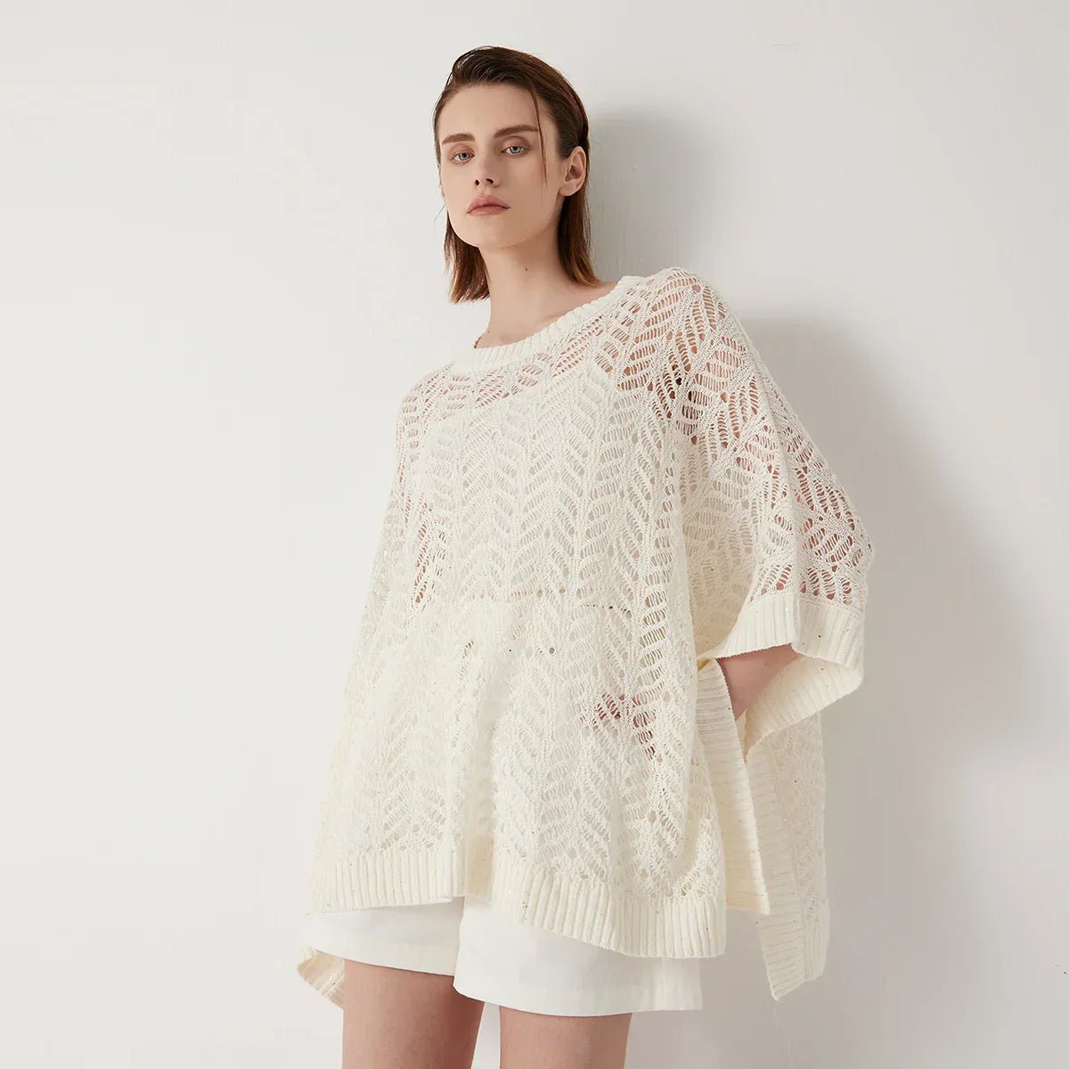 Pull Drapé au Crochet pour Femmes - Vela Vici 🇫🇷