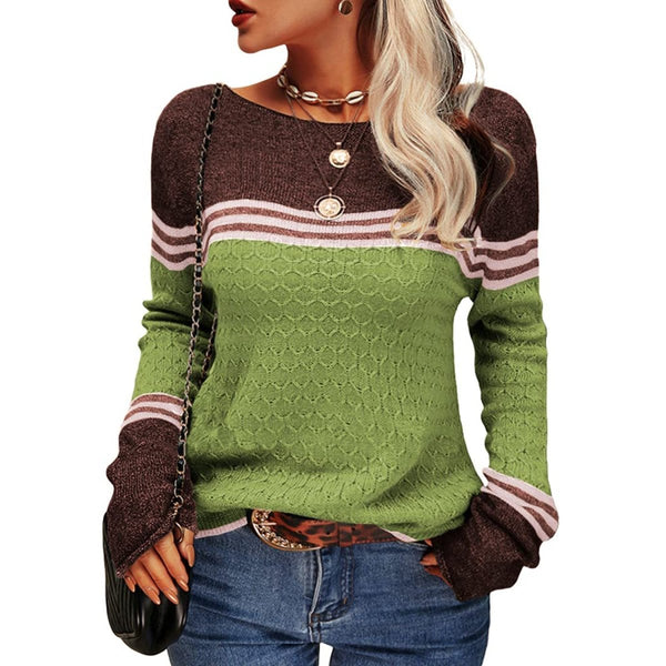 Pull Élégant Rayé Ajusté pour Femmes - Vela Vici 🇫🇷