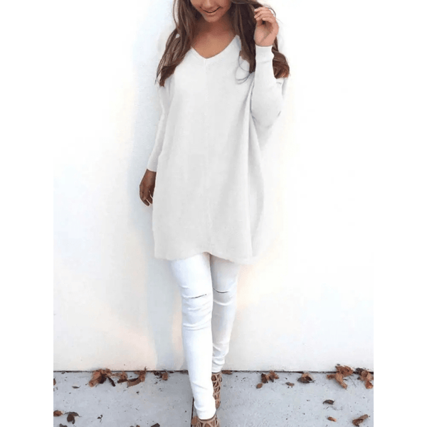 Pull Oversize à Col V pour Femmes - Vela Vici 🇫🇷